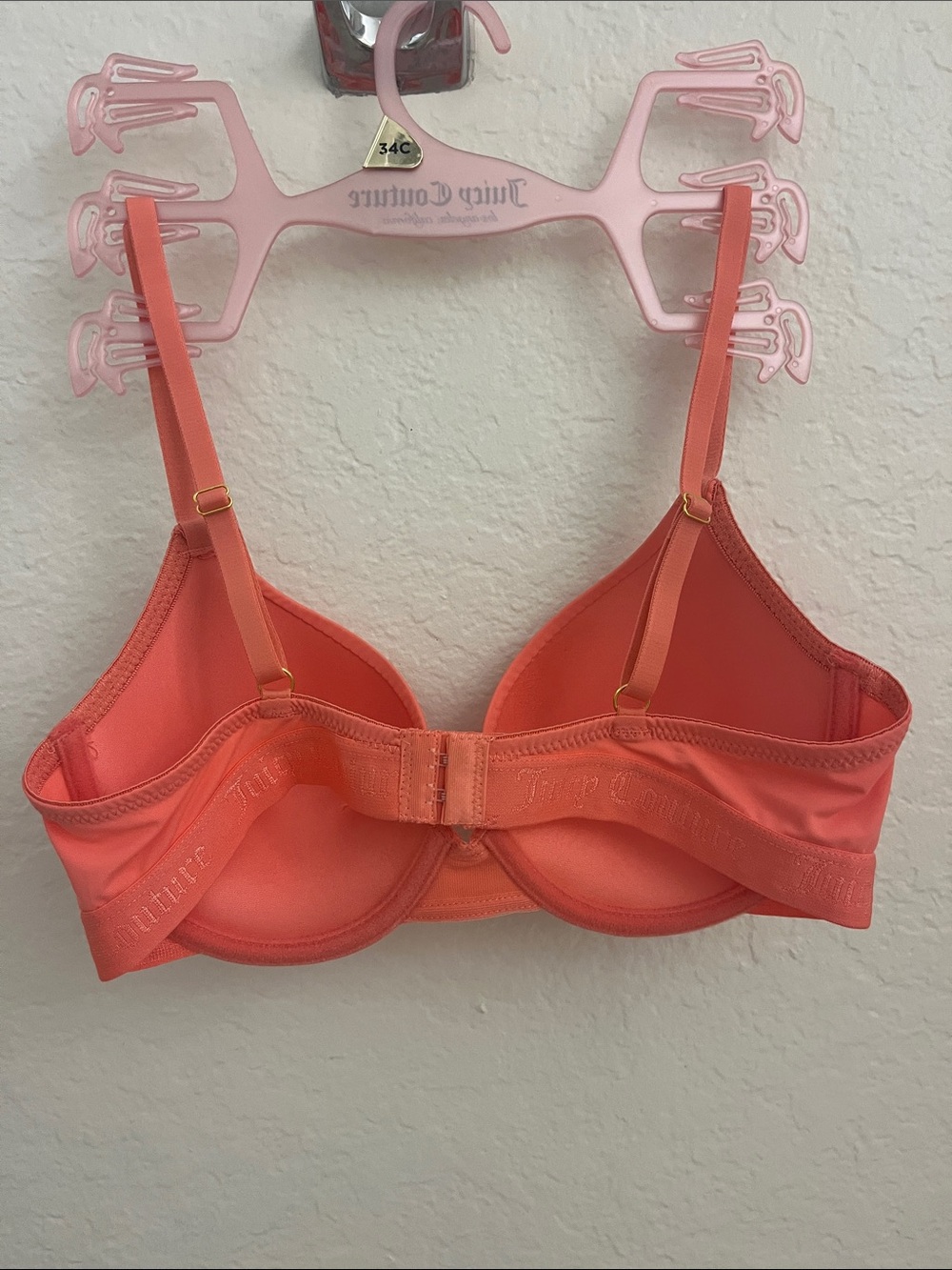 Juicy Couture Coral-Orange Padded Push-Up Bra - Picture 2 of 2